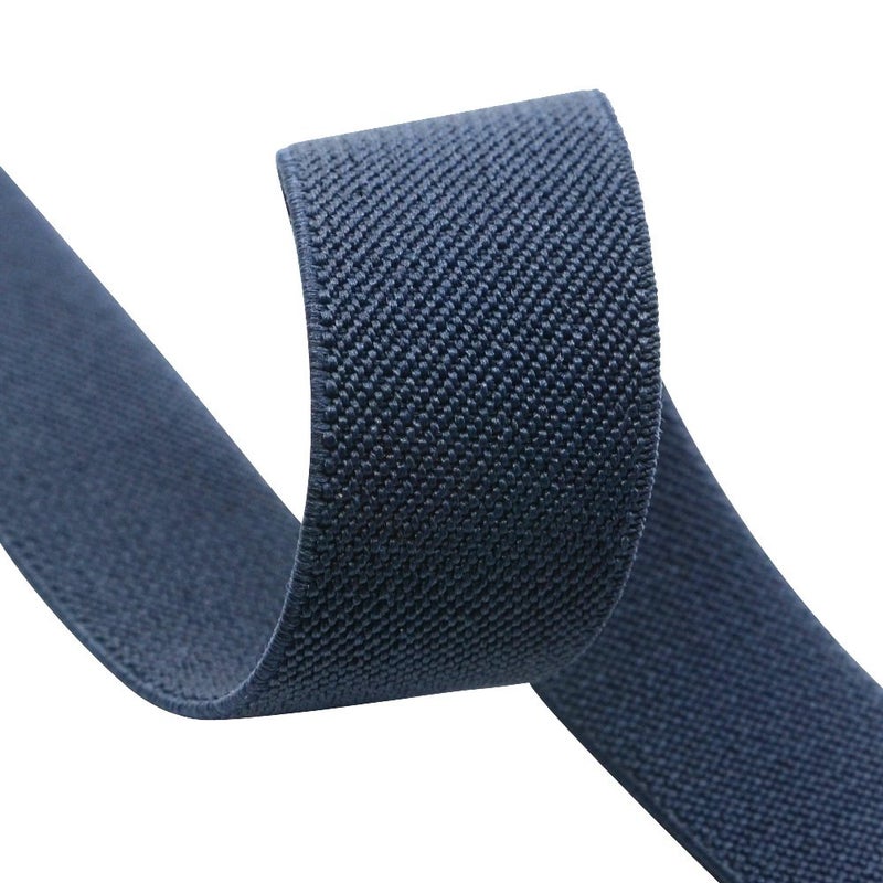 iCraft Strapcrafts 1-Inch by 5-Yard Navy Blue Colored Double-Side Twill Non-Roll Wowen Elastic 72230 - Image 2